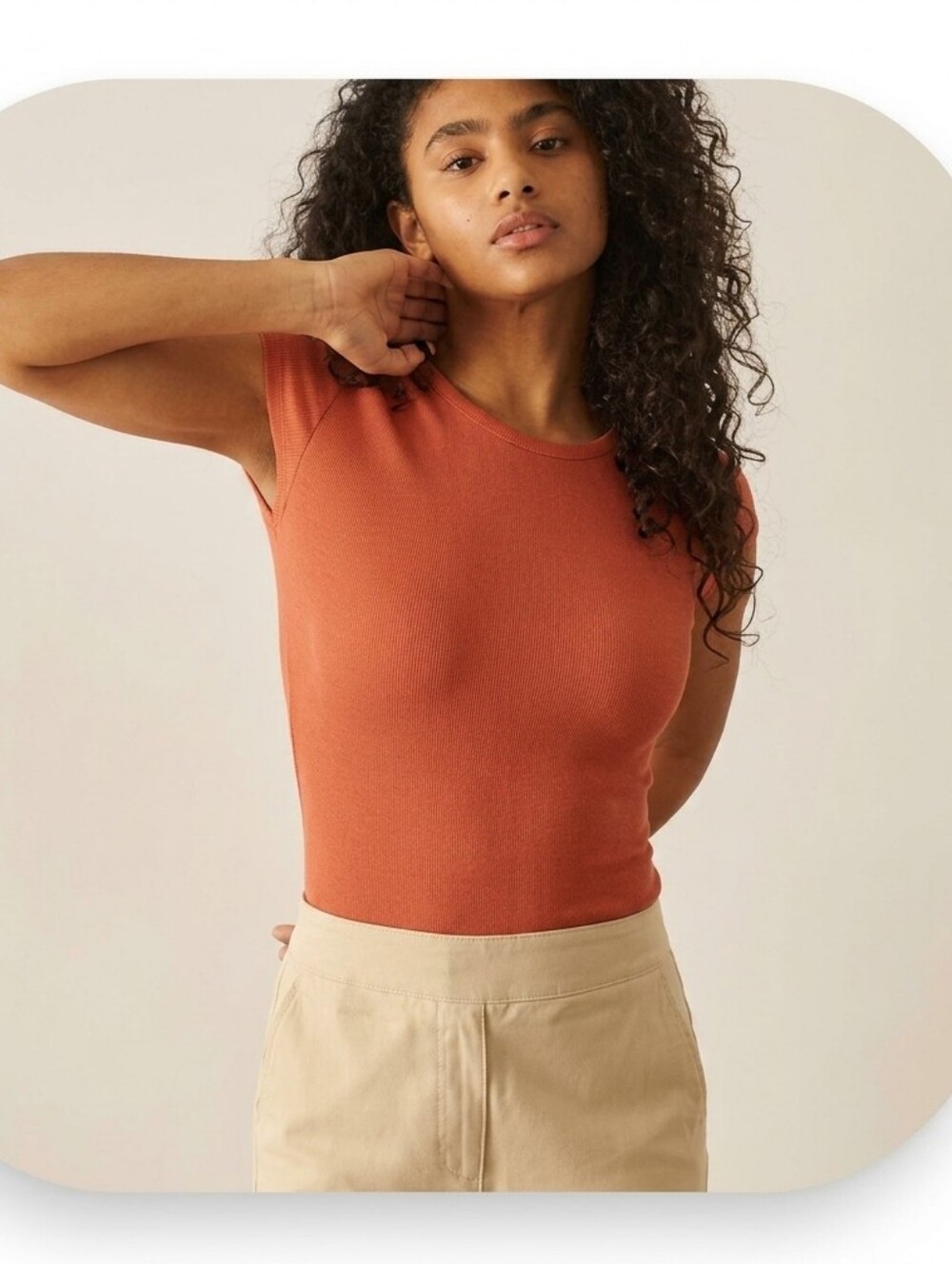 ADAY In Shape Short Sleeve In Terracotta